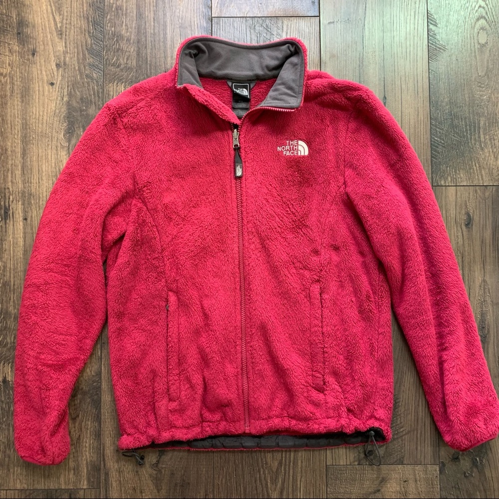 Pink fuzzy Northface